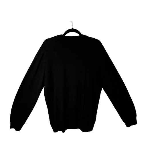 Daniel Hechter Mens Large Black V Neck Pullover Sweater 100% Merino Wool NWT - Picture 5 of 11